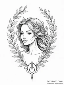 Tattoo design a virgo symbol emerging from fe... - эскиз тату (№1754880429_0, 11.08.2025 02:47) — Tatufoto.com