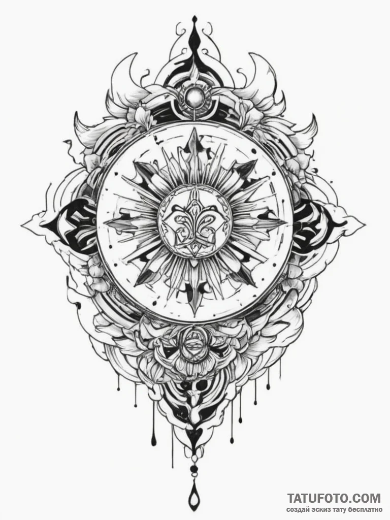 A japanese family crest (mon), tattoo drawing... - эскиз тату (№1754880624_0, 11.08.2025 02:50) — Tatufoto.com