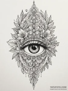 Tattoo sketch a hidden eye peering from behin... - эскиз тату (№1754884793_0, 11.08.2025 03:59) — Tatufoto.com