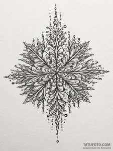 Tattoo design a single, delicate snowflake me... - эскиз тату (№1754885585_0, 11.08.2025 04:13) — Tatufoto.com