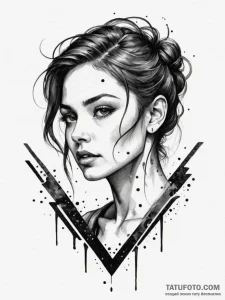 Tattoo sketch an abstract representation of "... - эскиз тату (№1754887170_0, 11.08.2025 04:39) — Tatufoto.com