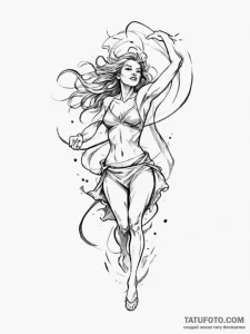 Tattoo sketch an abstract representation of c... - эскиз тату (№1754889560_0, 11.08.2025 05:19) — Tatufoto.com