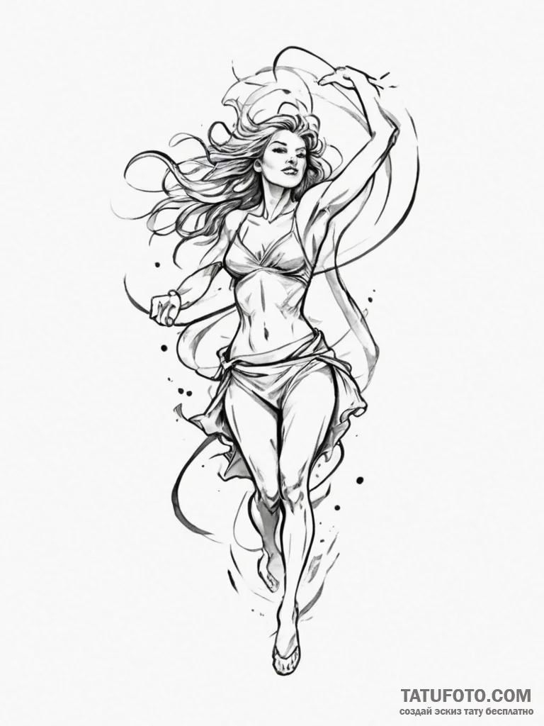 Tattoo sketch an abstract representation of c... - эскиз тату (№1754889560_0, 11.08.2025 05:19) — Tatufoto.com