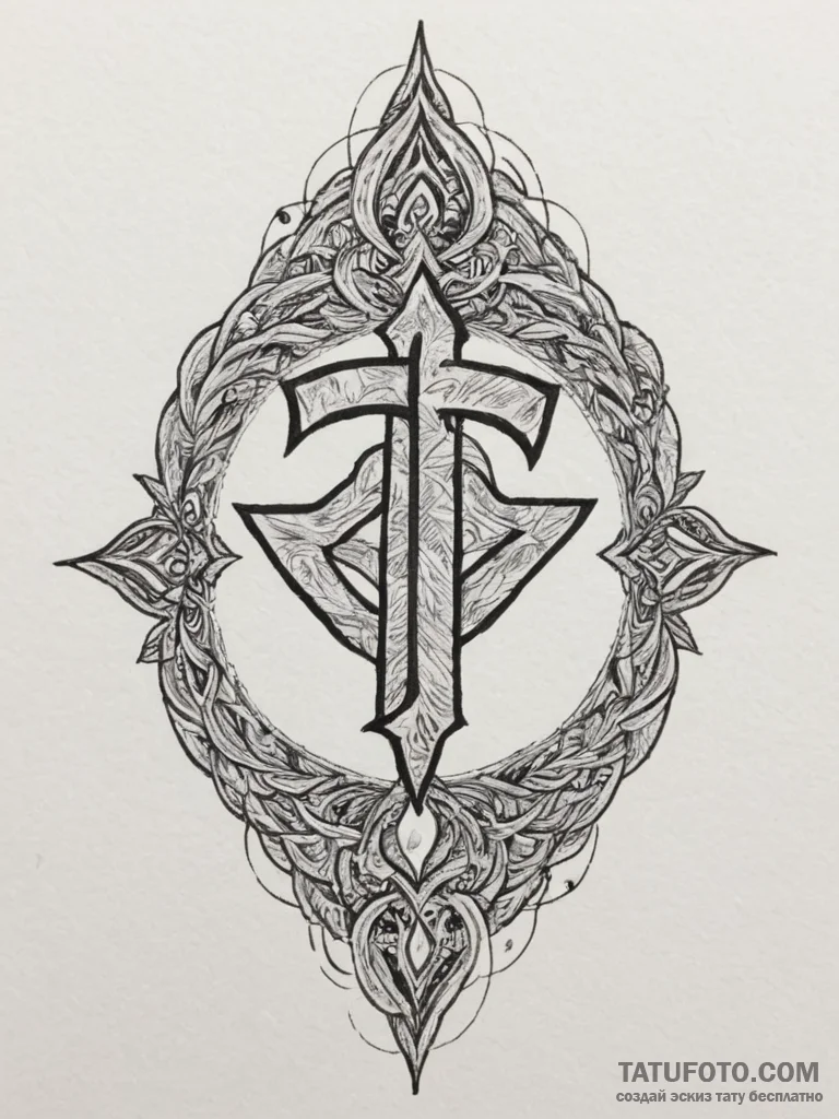 84. tattoo design: a minimalist "krada" rune,... - эскиз тату (№1754890551_0, 11.08.2025 05:35) — Tatufoto.com