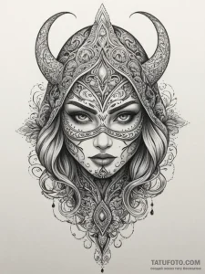 Tattoo design a rogue's hood and mask with gl... - эскиз тату (№1754891742_0, 11.08.2025 05:55) — Tatufoto.com