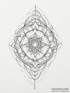 Tattoo design a sacred geometry pattern that... - эскиз тату (№1754896499_0, 11.08.2025 07:14) — Tatufoto.com
