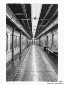 The eerie, quiet atmosphere of a deserted sub... - эскиз тату (№1754897294_0, 11.08.2025 07:28) — Tatufoto.com