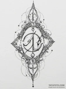 130. tattoo sketch: "rod" rune with subtle ce... - эскиз тату (№1754897492_0, 11.08.2025 07:31) — Tatufoto.com