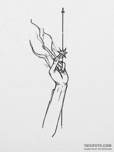 Magic wand casting a spell, tattoo sketch des... - эскиз тату (№1754898482_0, 11.08.2025 07:48) — Tatufoto.com