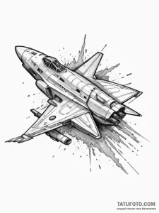 Spaceship wreck - эскиз тату (№1754899476_0, 11.08.2025 08:04) — Tatufoto.com