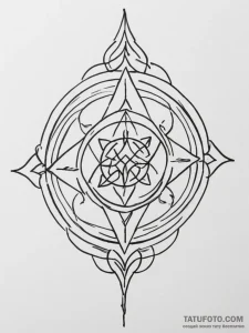 Tattoo design: a minimalist svarozhich, resem... - эскиз тату (№1754906420_0, 11.08.2025 10:00) — Tatufoto.com