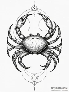 Tattoo design a cancer crab in blackwork, wit... - эскиз тату (№1754908397_0, 11.08.2025 10:33) — Tatufoto.com