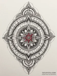 Clock, artistic tattoo sketch, on a clean whi... - эскиз тату (№1754909186_0, 11.08.2025 10:46) — Tatufoto.com