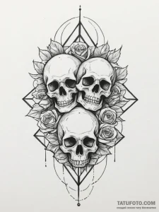 Tattoo sketch a minimalist design of overlapp... - эскиз тату (№1754913547_0, 11.08.2025 11:59) — Tatufoto.com