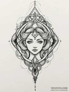Tattoo sketch a symbol representing a signifi... - эскиз тату (№1754916322_0, 11.08.2025 12:45) — Tatufoto.com