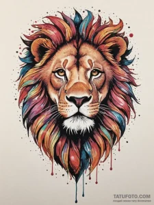 Tattoo sketch a majestic leo lion's face, bro... - эскиз тату (№1754916913_0, 11.08.2025 12:55) — Tatufoto.com