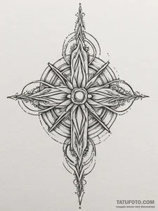 Tattoo design: a minimalist kolovrat tattoo,... - эскиз тату (№1754918099_0, 11.08.2025 13:14) — Tatufoto.com