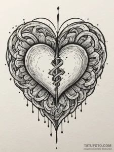 Tattoo sketch a minimalist, unbroken linework... - эскиз тату (№1754918300_0, 11.08.2025 13:18) — Tatufoto.com