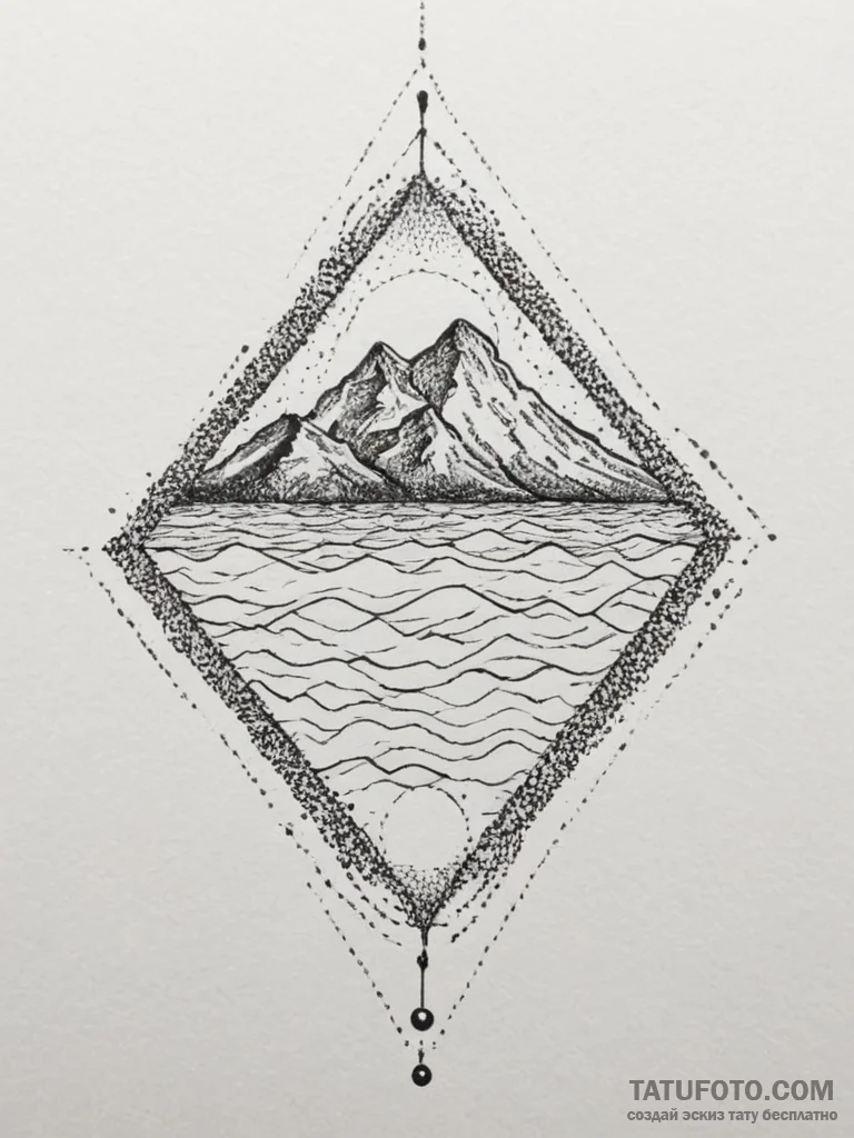 Tattoo design an abstract ripple effect from... - эскиз тату (№1754920260_0, 11.08.2025 13:51) — Tatufoto.com