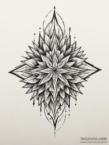 Tattoo design ice crystals forming a sharp, p... - эскиз тату (№1754923653_0, 11.08.2025 14:47) — Tatufoto.com