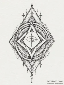 68. tattoo sketch: a "alatyr" rune as the cor... - эскиз тату (№1754924452_0, 11.08.2025 15:00) — Tatufoto.com