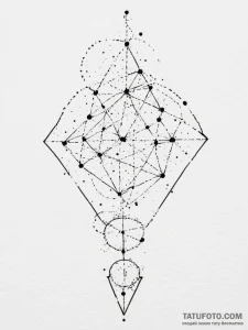 Tattoo sketch a constellation formed by the b... - эскиз тату (№1754925267_0, 11.08.2025 15:14) — Tatufoto.com