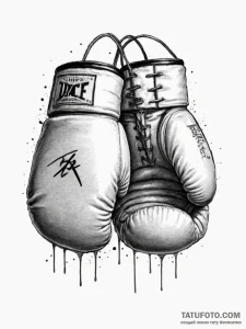 Tattoo design a pair of boxing gloves, well-w... - эскиз тату (№1754933496_0, 11.08.2025 17:31) — Tatufoto.com