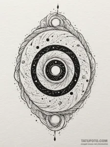 Tattoo design a 'cosmic swirl' on one, its co... - эскиз тату (№1754934287_0, 11.08.2025 17:44) — Tatufoto.com