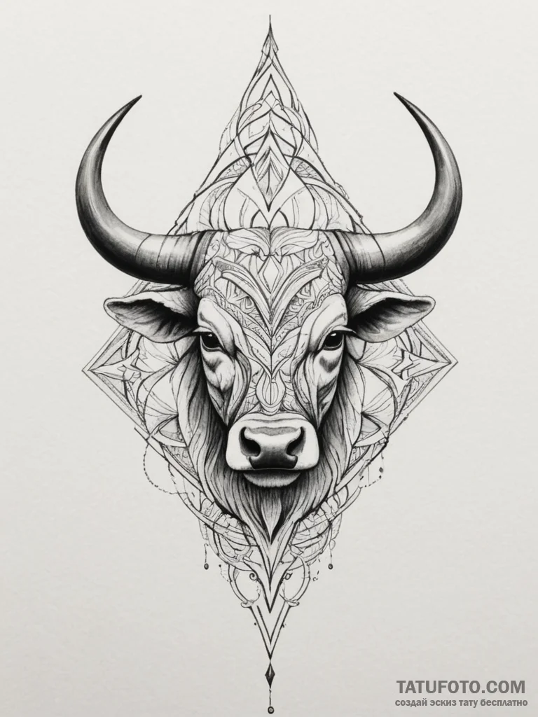Tattoo sketch: geometric tattoo of veles's sy... - эскиз тату (№1754948867_0, 11.08.2025 21:47) — Tatufoto.com