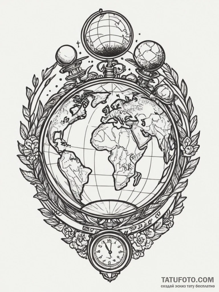 Tattoo design a "world record" badge with a g... - эскиз тату (№1754950837_0, 11.08.2025 22:20) — Tatufoto.com
