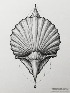 Tattoo sketch a highly detailed small seashel... - эскиз тату (№1754957233_0, 12.08.2025 00:07) — Tatufoto.com