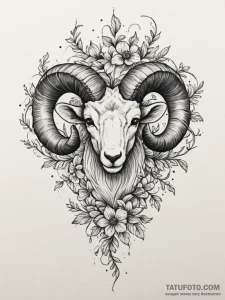 Tattoo sketch an aries ram with horns made of... - эскиз тату (№1754957821_0, 12.08.2025 00:17) — Tatufoto.com