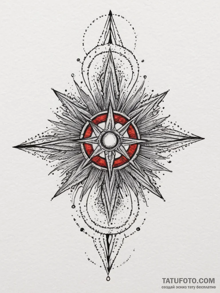 Kolovrat, concept art for tattoo, on a clean... - эскиз тату (№1754958630_0, 12.08.2025 00:30) — Tatufoto.com