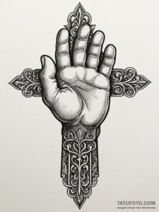 Tattoo design a clenched fist made of stylize... - эскиз тату (№1754960034_0, 12.08.2025 00:53) — Tatufoto.com