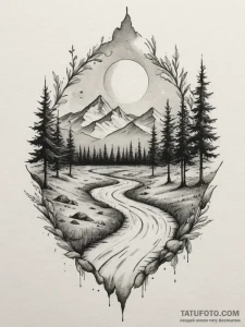 Tattoo design a fading abstract battlefield s... - эскиз тату (№1754961238_0, 12.08.2025 01:13) — Tatufoto.com