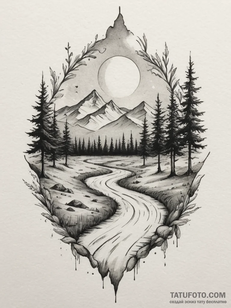 Tattoo design a fading abstract battlefield s... - эскиз тату (№1754961238_0, 12.08.2025 01:13) — Tatufoto.com