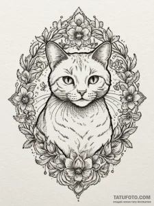Cat's paws, tattoo flash sheet design, dotwor... - эскиз тату (№1754962243_0, 12.08.2025 01:30) — Tatufoto.com