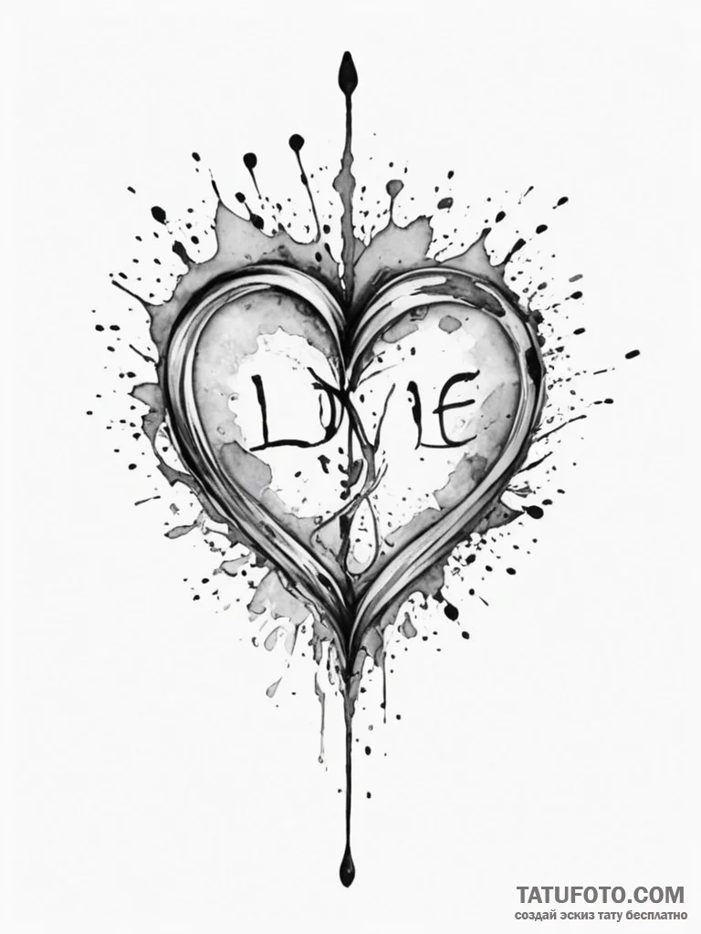 Tattoo design a watercolor splash that visual... - эскиз тату (№1754963466_0, 12.08.2025 01:51) — Tatufoto.com