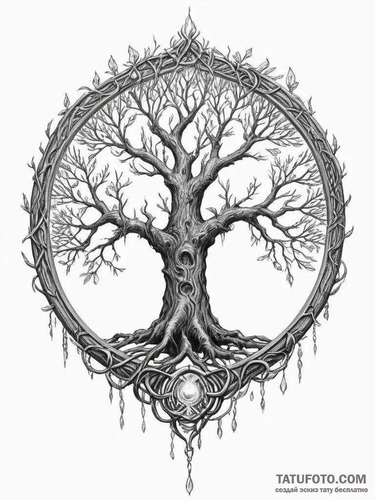 The erdtree from elden ring - эскиз тату (№1754963668_0, 12.08.2025 01:54) — Tatufoto.com