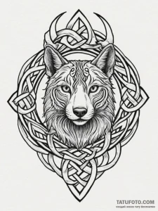 A celtic knotwork animal, ink illustration fo... - эскиз тату (№1754963868_0, 12.08.2025 01:57) — Tatufoto.com