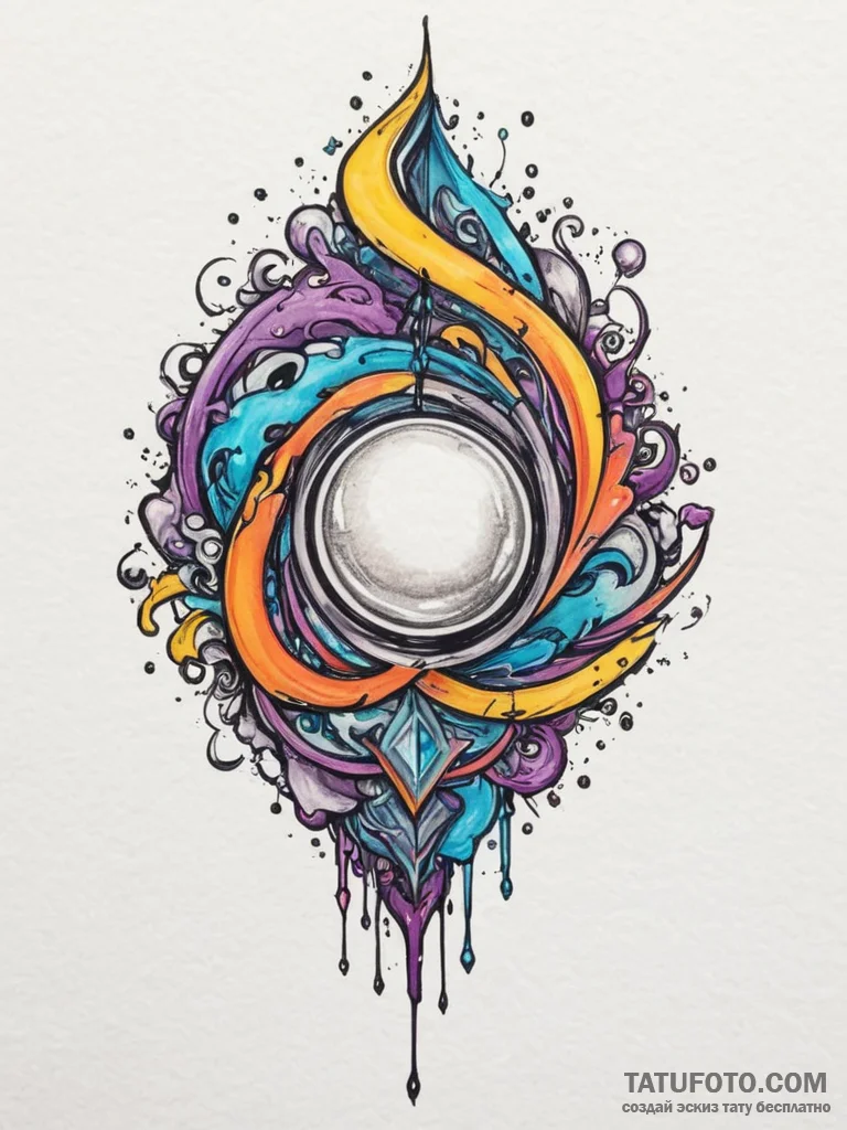 Tattoo sketch a single, elegant pearl., conce... - эскиз тату (№1754964271_0, 12.08.2025 02:04) — Tatufoto.com