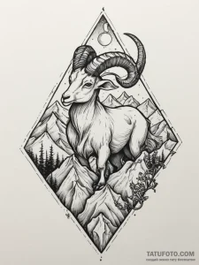Tattoo design a capricorn goat-fish trying to... - эскиз тату (№1754966275_0, 12.08.2025 02:37) — Tatufoto.com