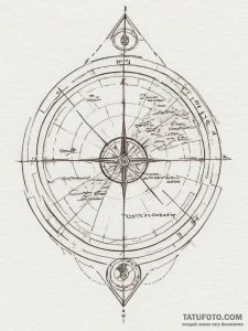 Tattoo design a surveyor's transit, symbolizi... - эскиз тату (№1754967080_0, 12.08.2025 02:51) — Tatufoto.com
