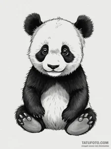 Panda - эскиз тату (№1754967685_0, 12.08.2025 03:01) — Tatufoto.com