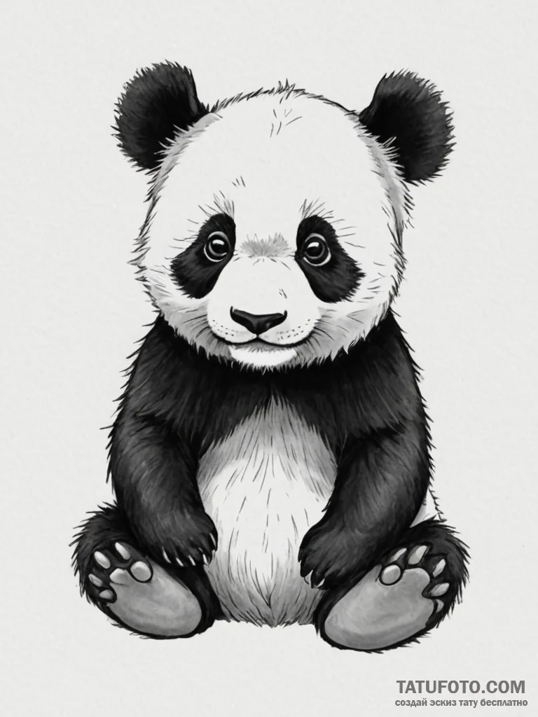 Panda - эскиз тату (№1754967685_0, 12.08.2025 03:01) — Tatufoto.com