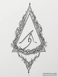 119. tattoo design: a minimalist "oud" rune,... - эскиз тату (№1754970099_0, 12.08.2025 03:41) — Tatufoto.com