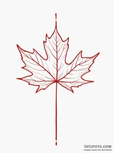Maple, concept art for tattoo, minimalist tat... - эскиз тату (№1754970696_0, 12.08.2025 03:51) — Tatufoto.com