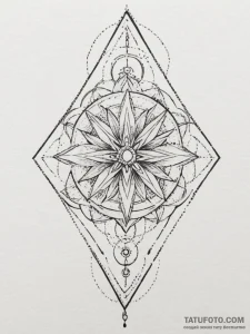 Kolovrat, tattoo line art, on a clean white p... - эскиз тату (№1754971683_0, 12.08.2025 04:08) — Tatufoto.com