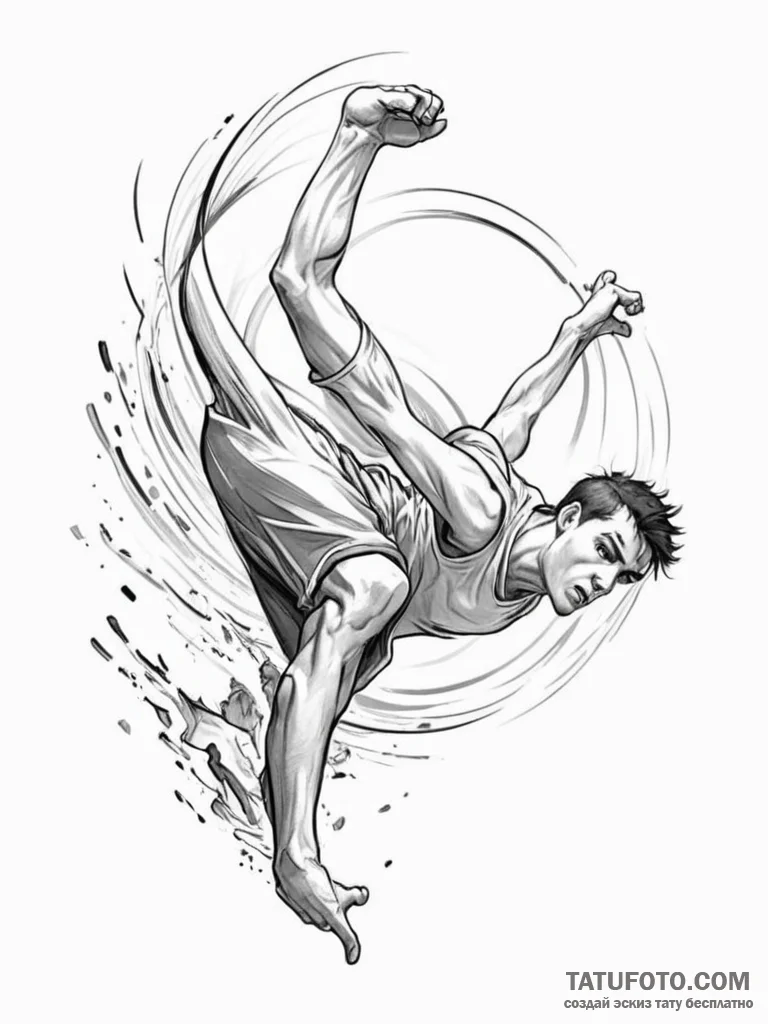 Tattoo design a stylized representation of po... - эскиз тату (№1754972682_0, 12.08.2025 04:24) — Tatufoto.com