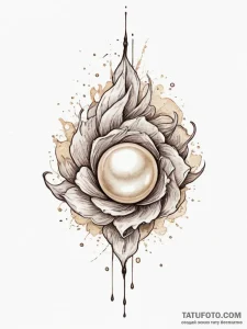 Tattoo sketch a single, elegant pearl., artis... - эскиз тату (№1754976093_0, 12.08.2025 05:21) — Tatufoto.com